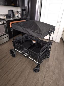 Wagon Push/Pull Quad Stroller Wagon - Black