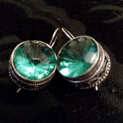 Apatite Stone Earrings 925