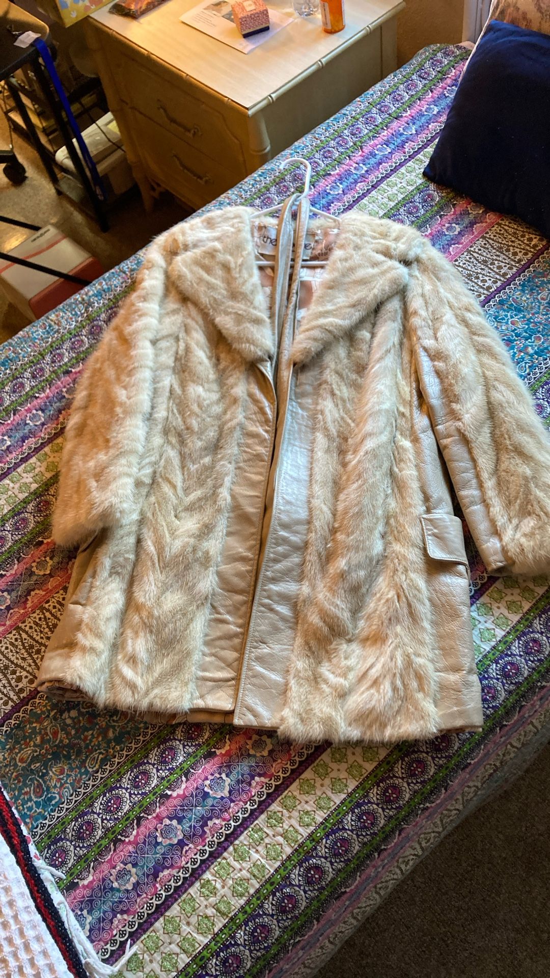 Vintage Mink And Leather Coat