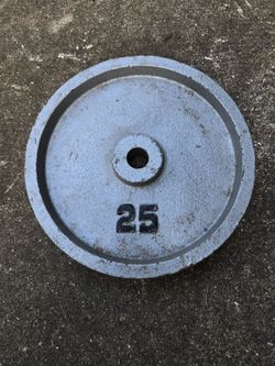 Single 25lb Standard 1inch Weight Plate-