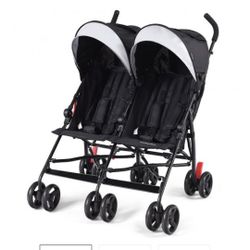 Costway Black Double Stroller