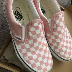 Pink And White Size 2 Vans 