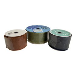3pc Lot NEW Wired Burlap Ribbon Spools Papermart Never Used