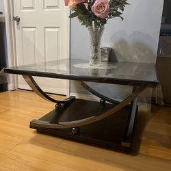 Coffee Table, Dark Brown, Espresso Table, Square Table