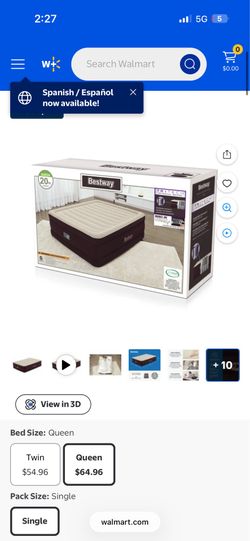 Air mattress queen used once