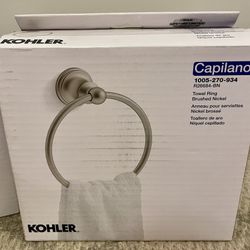 KOHLER Capilano Towel Ring in Vibrant Brushed Nickel