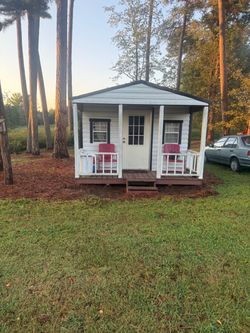 Outside shed with porch