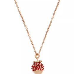 Kate Spade strawberry pendant necklace with cover