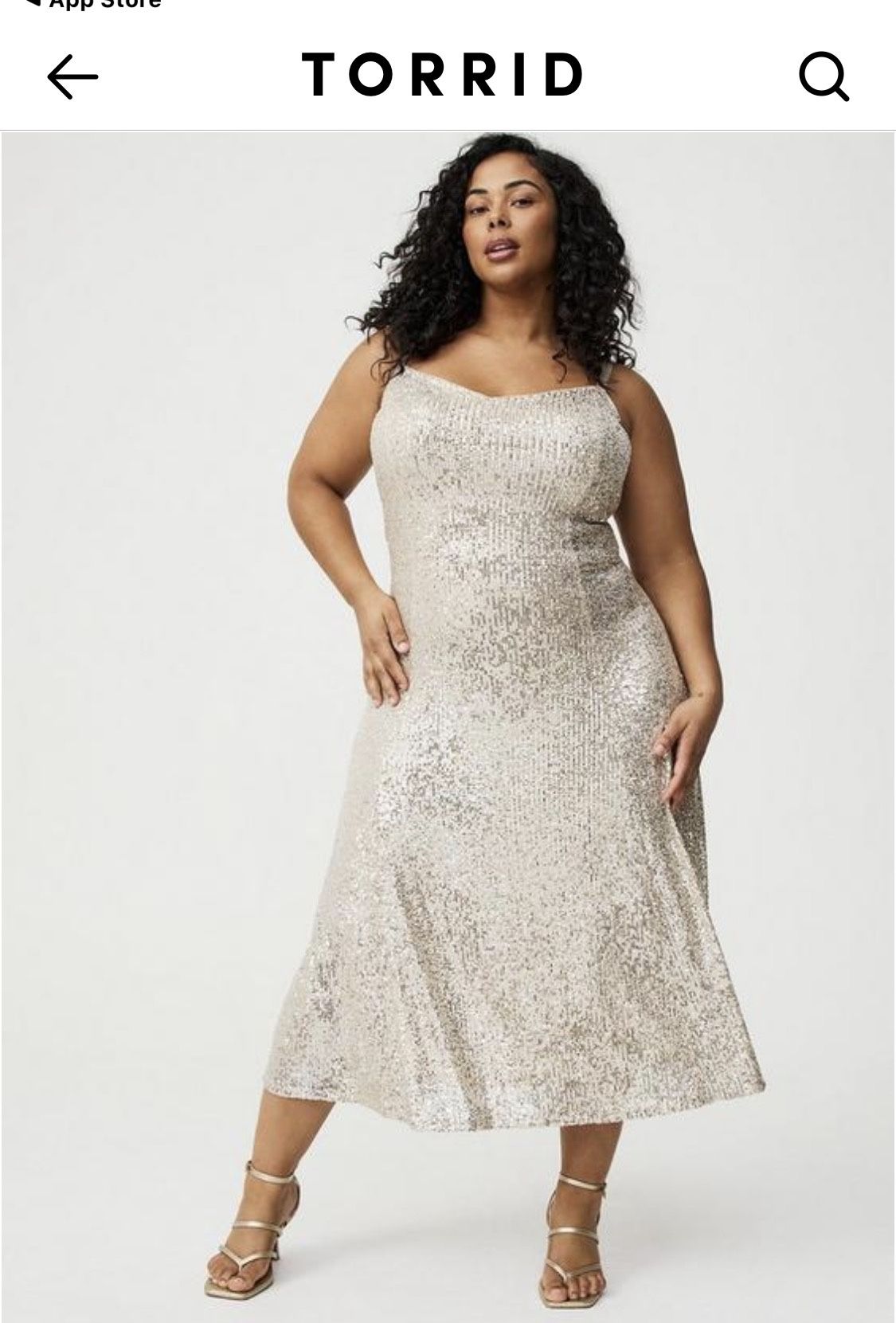 V-Neck Sequin Slip Dress