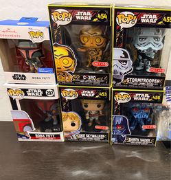 Funko Pop Bait Boba Fett & Star Wars Lot of 6
