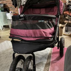 Pet Gear No Zip Double Stroller- Boysenberry