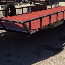 7x24x1 UTILITY TRAILER *NO RAMP GATE* RAMPS