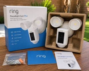NEW Ring Floodlight Cam Plus Wired 1080p Smart Security Camera - Factory Sealed