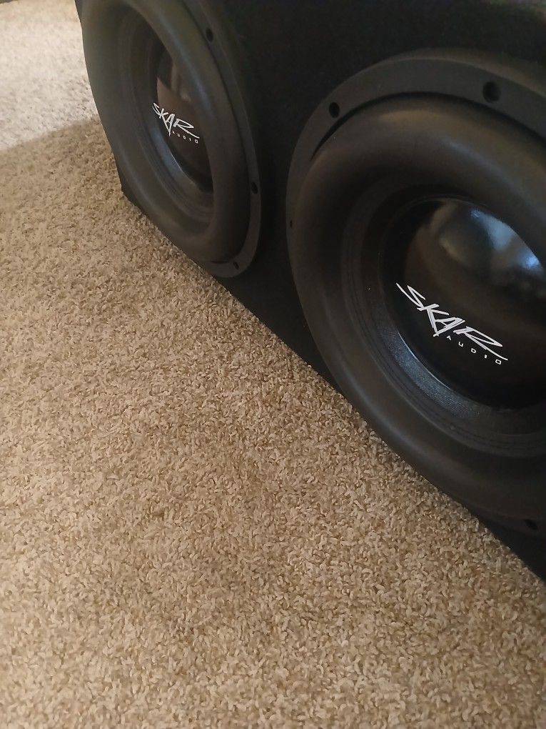 SKAR 12inch EVL SUBWOOFERS IN CUSTOM PORTED GROUND SHAKER BOX