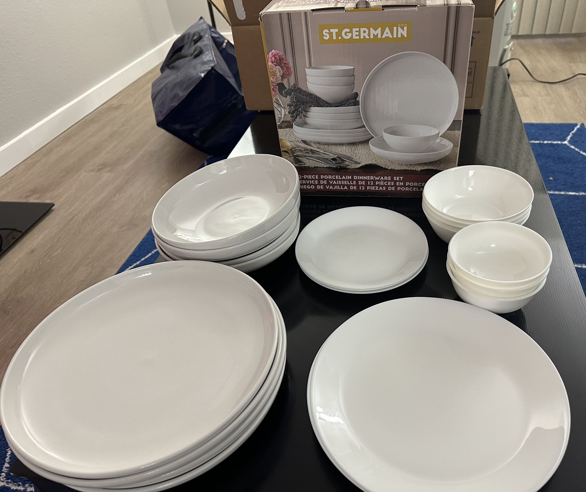 St. Germain 12-Piece Porcelain Dinnerware Set