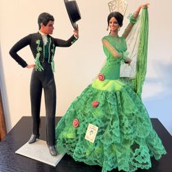 Vintage Marin Chiclana Flamenco Dancer Dolls: Spanish Pair w/ Tags