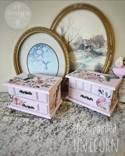 Pair of refinished jewelry boxes