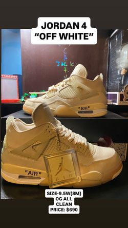 JORDAN 4 OFF WHITE