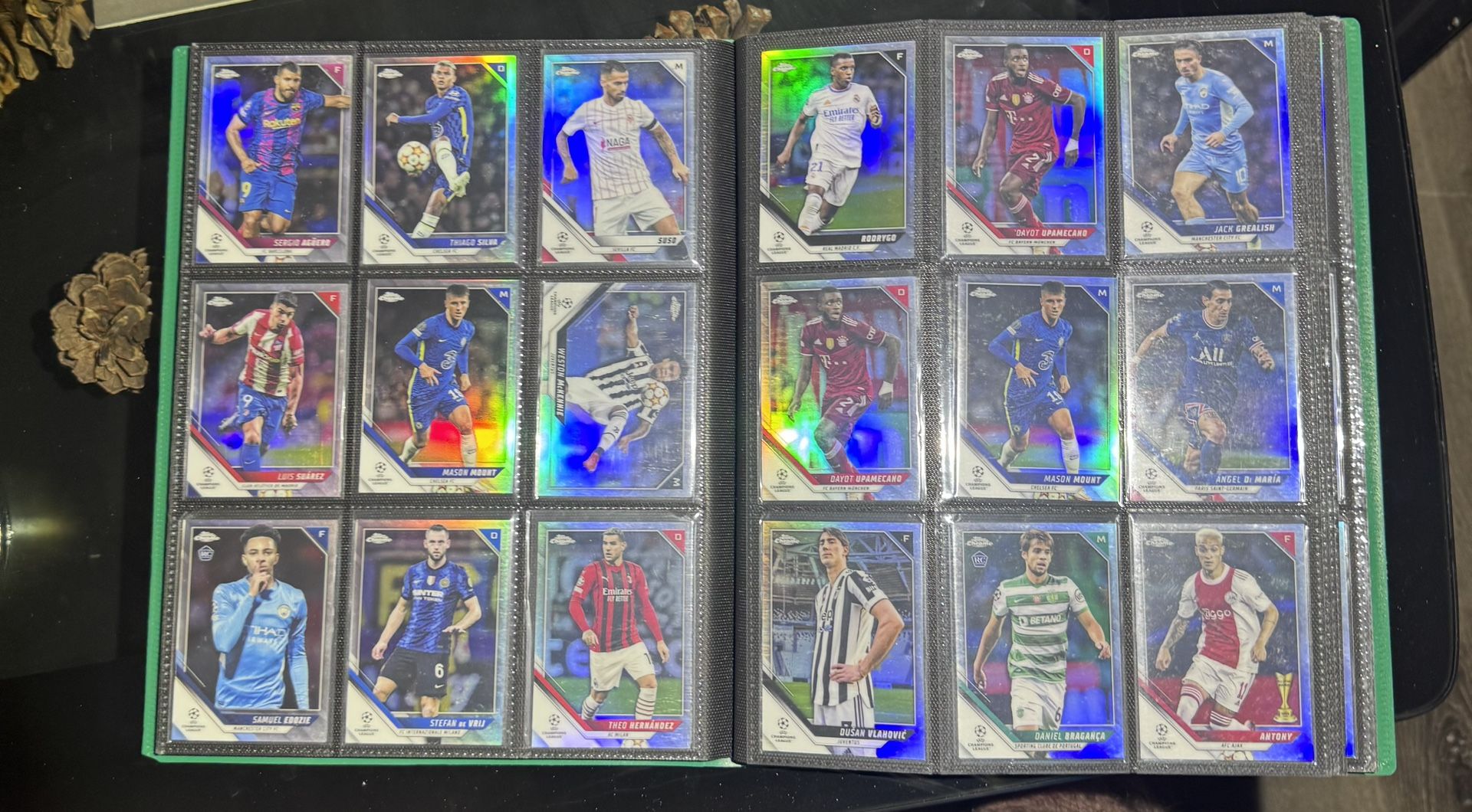 2021-22 TOPPS CHROME UEFA CHAMPIONS LEAGUE ENTIRE FOLDER