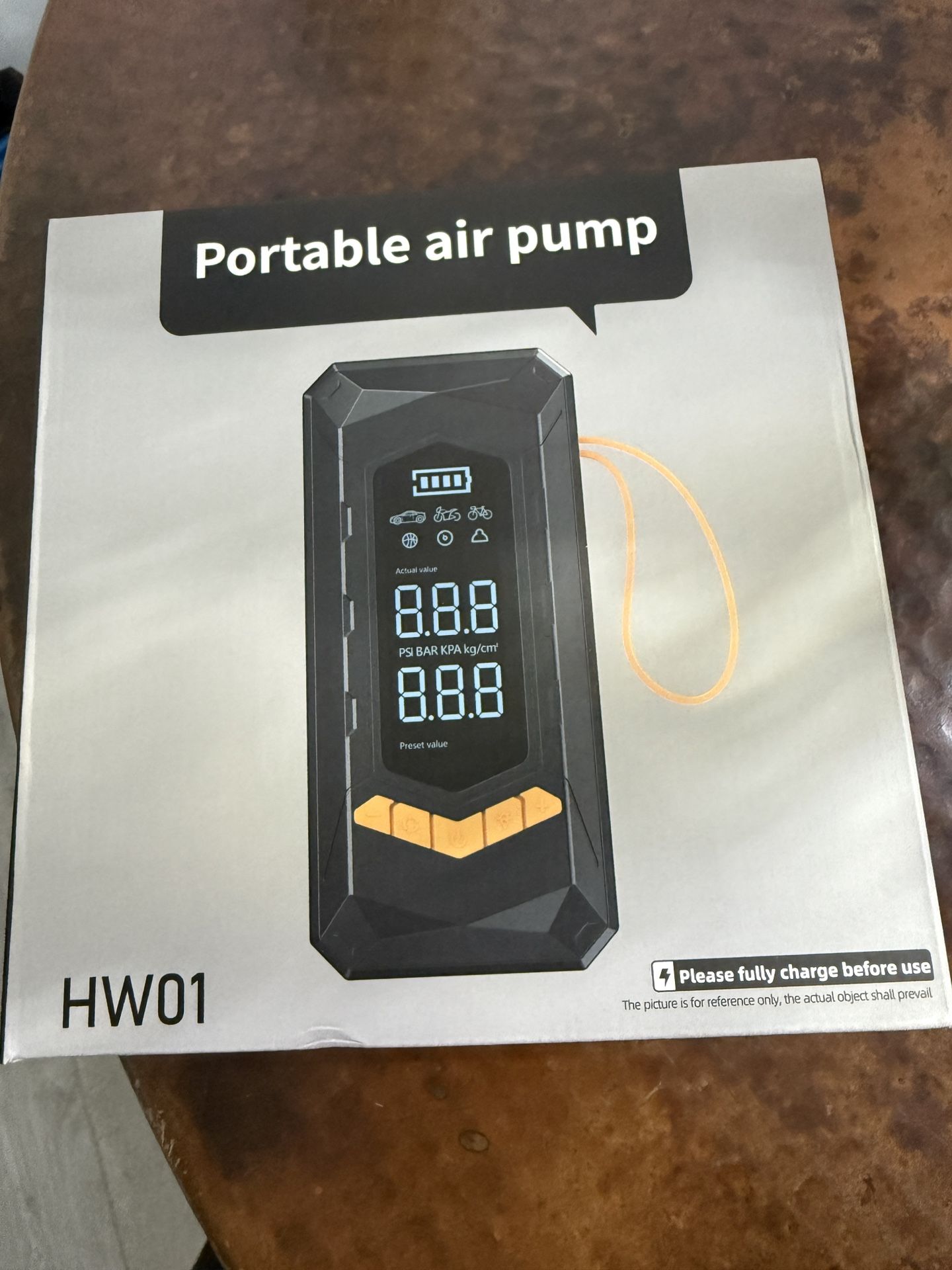 Portable Air Pump for Car tires, bike tires, pool toys etc