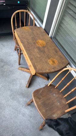 Handmade custom dinette table set w/ 2 chairs