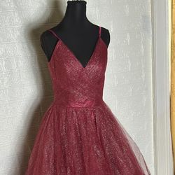 Glittery Formal Raspberry Size 4 Dress