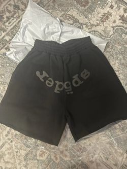 Sp5der OG Web V2 Phantom Sweatshort Black