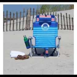 Ocean zero deluxe backpack Beach chair striped