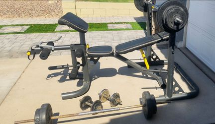 Full Gold's Gym Weight Bench Starter Set