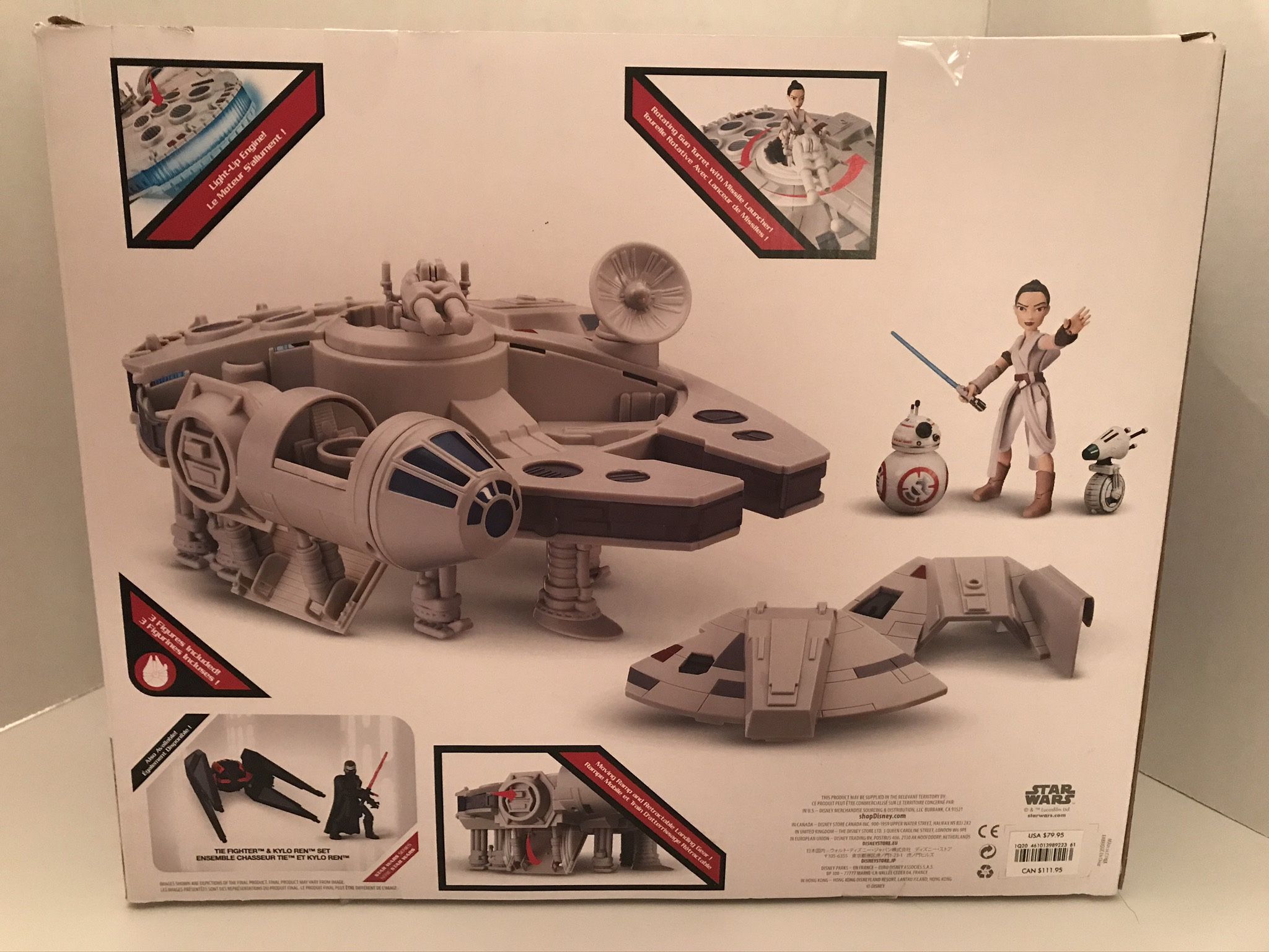 NEW Star Wars Millennium Falcon Play Set with BB8 Rey, Disney
