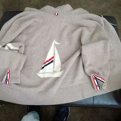 2025 Meduim Thom Browne Zip Up Hoodie Light Gray 
