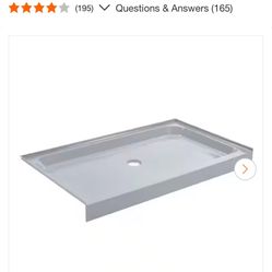 Swiss Madison Voltaire 60 in. L x 36 in. W Alcove Shower Pan Base with Center Drain in Grey