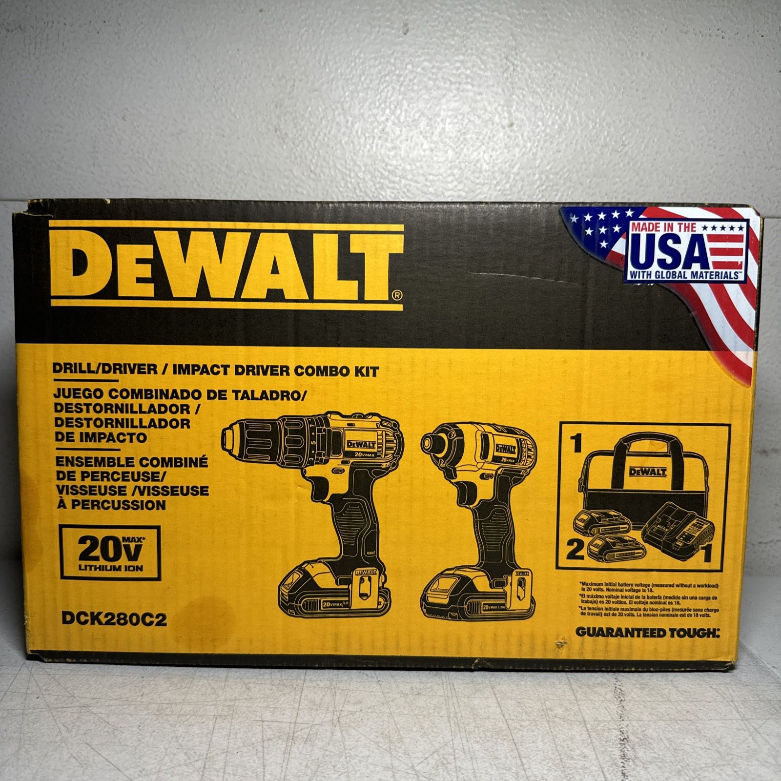 NEW Dewalt DCK280C2 20V MAX Lithium Ion Compact Impact Drill Driver Combo Kit for Sale in Moreno Valley CA OfferUp