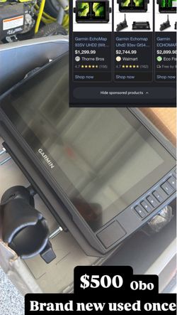Brand new only used once Garmin echomap 93sv under