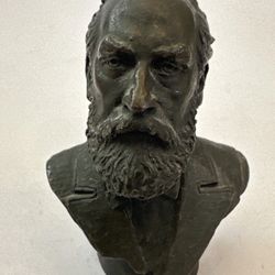 James Garfield Bronze Statue Franklin Mint President Bust 1977 3"
