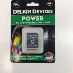 Delkin Power SD V90 64gb Brand New