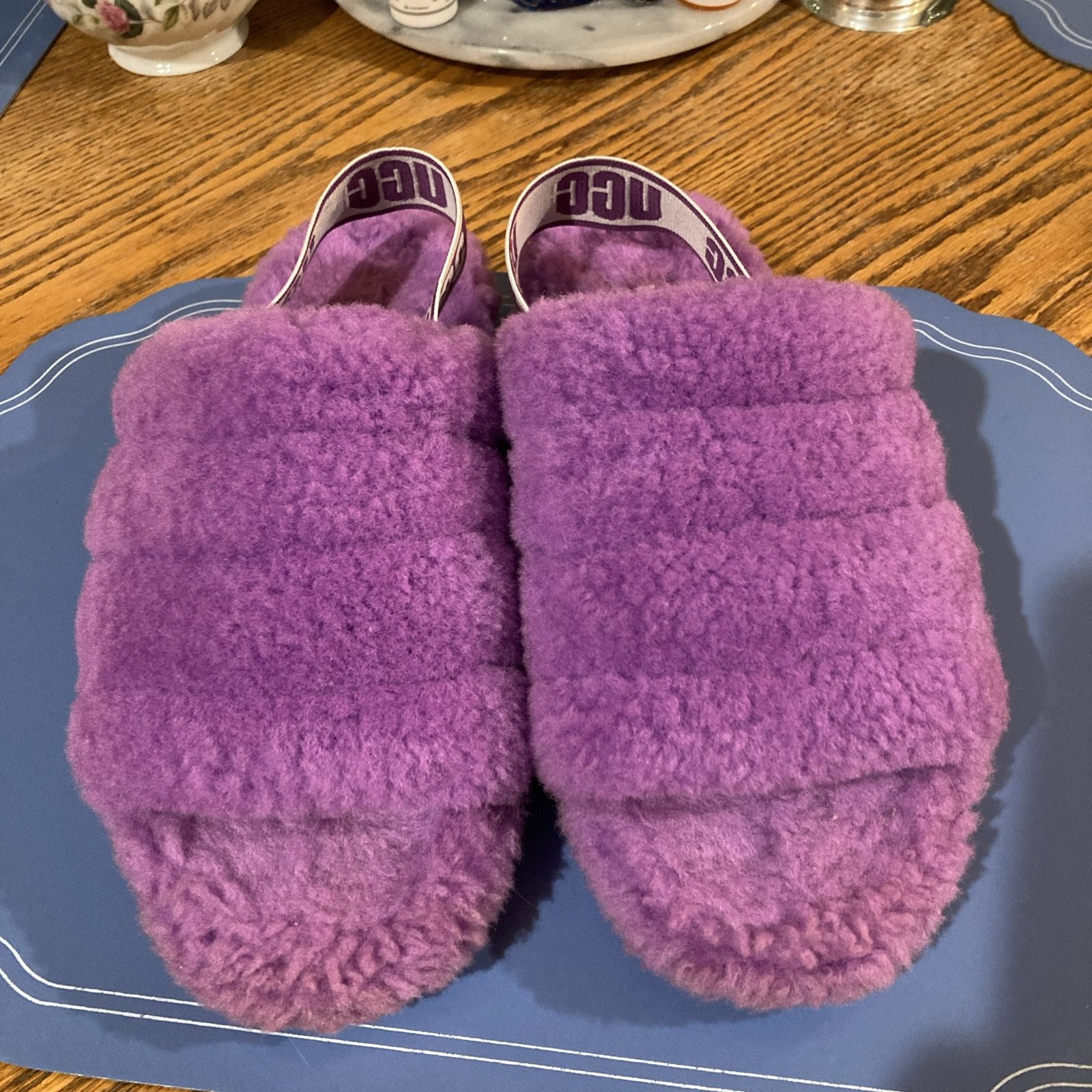 Néw UGG Womens Fluffy Slingback Houseshoes Size 8