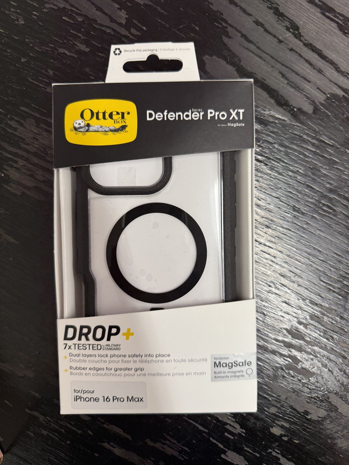 Brand New iPhone 16 Pro Max Otterbox Defender Pro XT Case (Clear & Black).