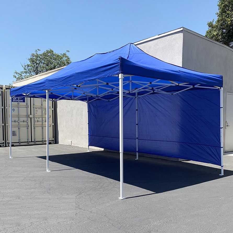 (Brand New) $205 Heavy Duty Canopy 10x20 ft with (2 Sidewalls) EZ Popup Shade Outdoor Gazebo Carry Bag