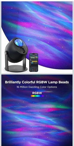 Govee Star Light Projector with 3 Aurora Flowing Effects, Works with Matter, Alexa and Google Assistant, 52 Scene Modes, 18 White Noise Options, LED N
