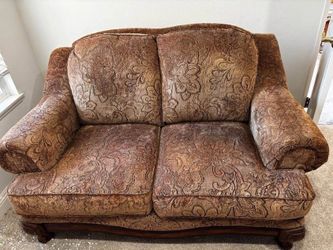 Fabric  loveseat  -  FREE