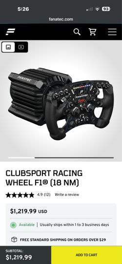 Fanatec F1 Clubsport DD+