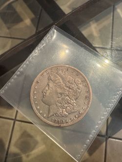 1890 CC Morgan dollar coin.