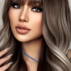 Wigs New Synthetic 26 In Long Brown With Highlights Or Ombre Beautiful No Shed