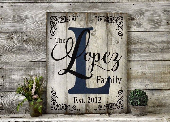 Custom Painted Wood Signs Family Name Hand-Painted Wooden Home Decor
