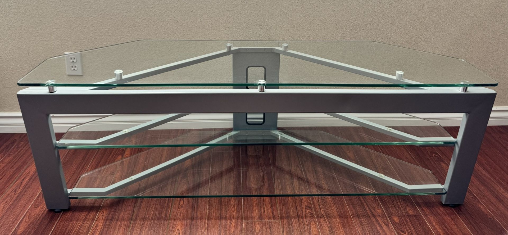 Glass TV stand