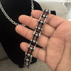 Stainless Steel Biker Chain Bracelet 
