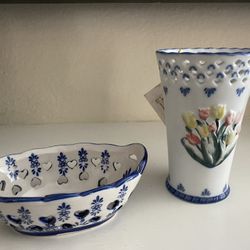 Two Genuine Delft Decorative Pieces
