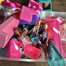 Barbie Lot Furniture, Dolls , And More