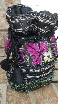 BEADED BOHO POUCH BAG